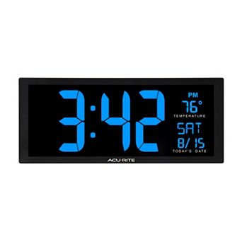 AcuRite Oversized LED Clock with Indoor Temperature
