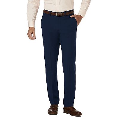 J.M. Haggar Slim Fit 4-Way Stretch Flat Front Dress Pants - Blue
