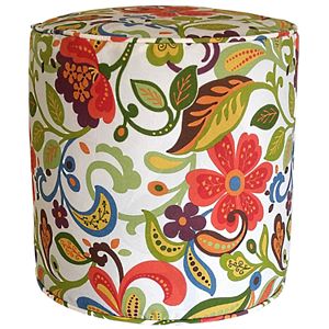 Metje Wildwood Floral Indoor Outdoor Small Pouf