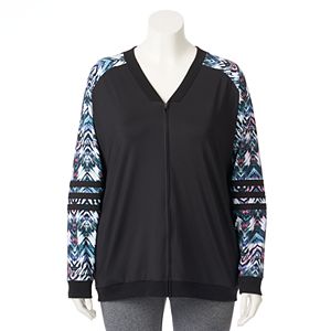 Plus Size Wild Majesty Varsity Bomber Jacket