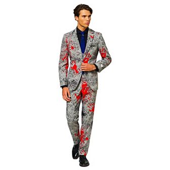 Men's OppoSuits Zombiac Modern-Fit Halloween Costume Zombie Novelty Suit & Tie Set