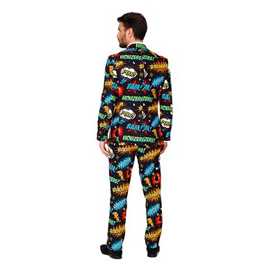 Men's OppoSuits Slim-Fit Novelty Pattern Suit & Tie Set