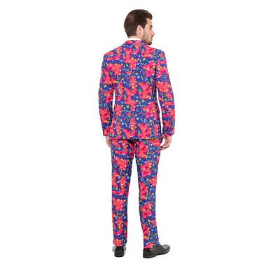 Men's OppoSuits Slim-Fit Novelty Pattern Suit & Tie Set