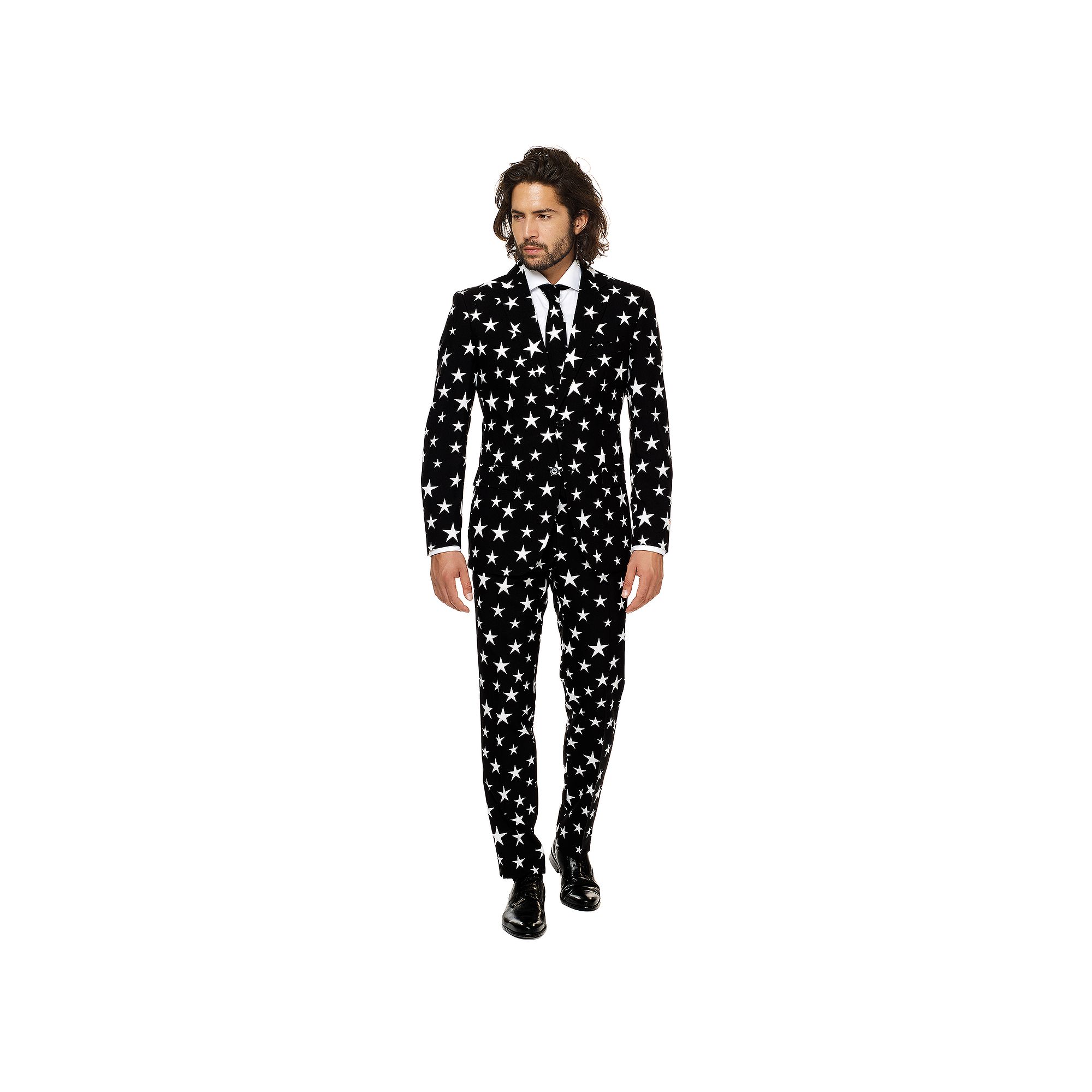 Mens OppoSuits Slim-Fit Novelty Pattern Suit & Tie Set, Size: 38 - Regular