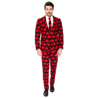 Men's OppoSuits Slim-Fit Novelty Pattern Suit & Tie Set