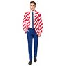 Men's OppoSuits Slim-Fit United Stripes Suit & Tie Set