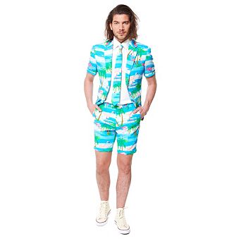 Men's OppoSuits Slim-Fit Novelty Short Sleeve Suit & Tie Set