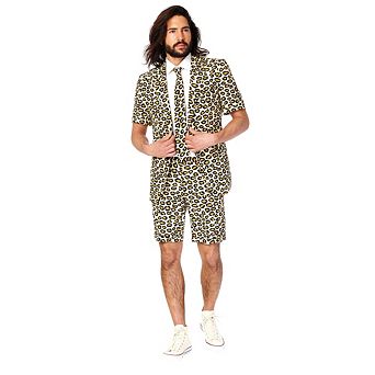 Men's OppoSuits Slim-Fit Novelty Short Sleeve Suit & Tie Set