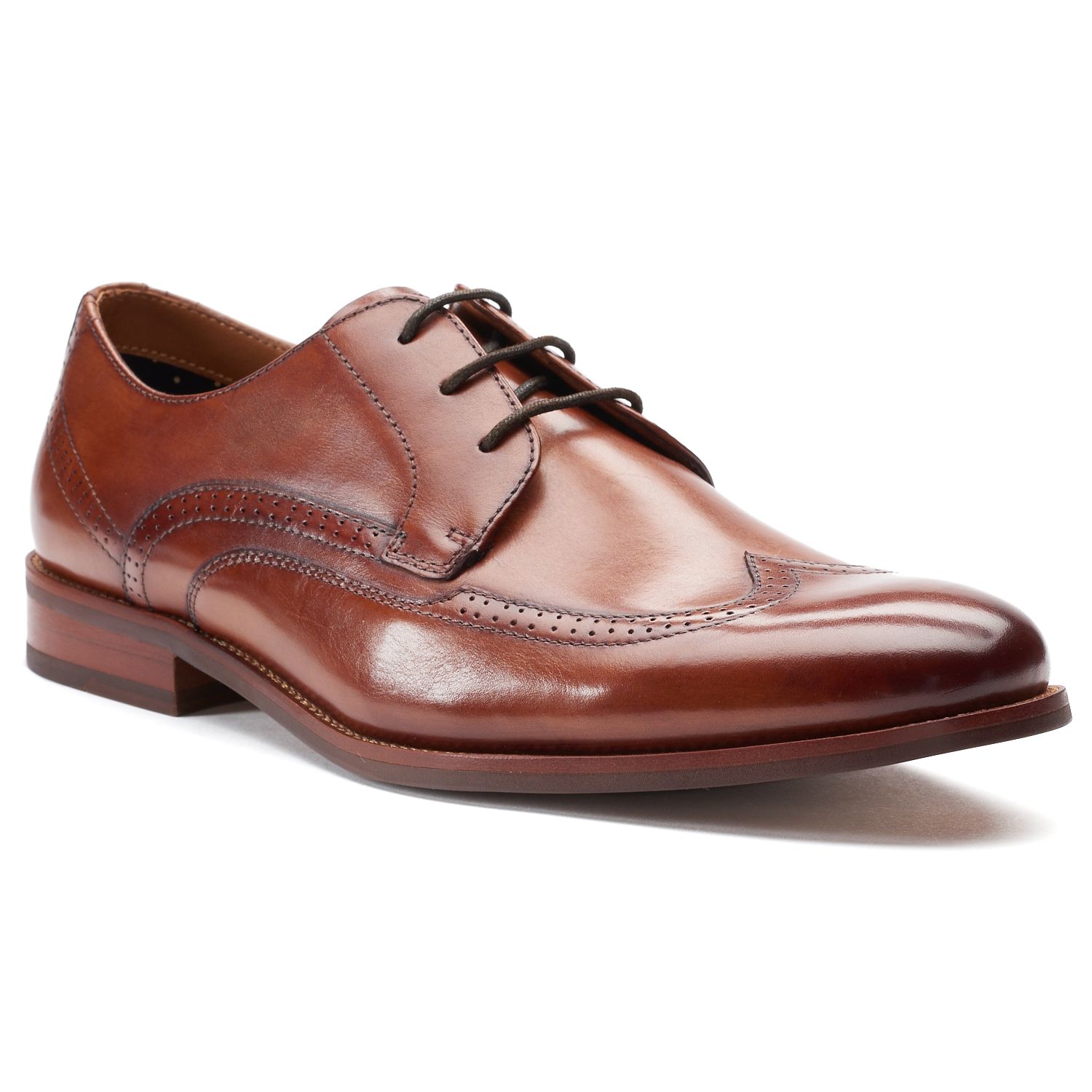 mens cognac wingtip dress shoes