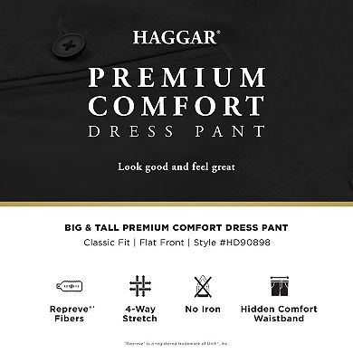 Big & Tall J.M. Haggar® Classic Fit Flat Front Dress Pants