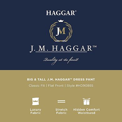 Big & Tall J.M. Haggar® Classic Fit Flat Front Dress Pants