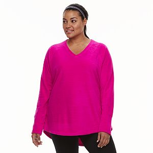 Plus SizeTek Gear® Micro Raglan V-Neck Tee