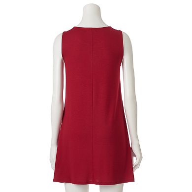 Juniors' About A Girl Knit Lace-Up Dress