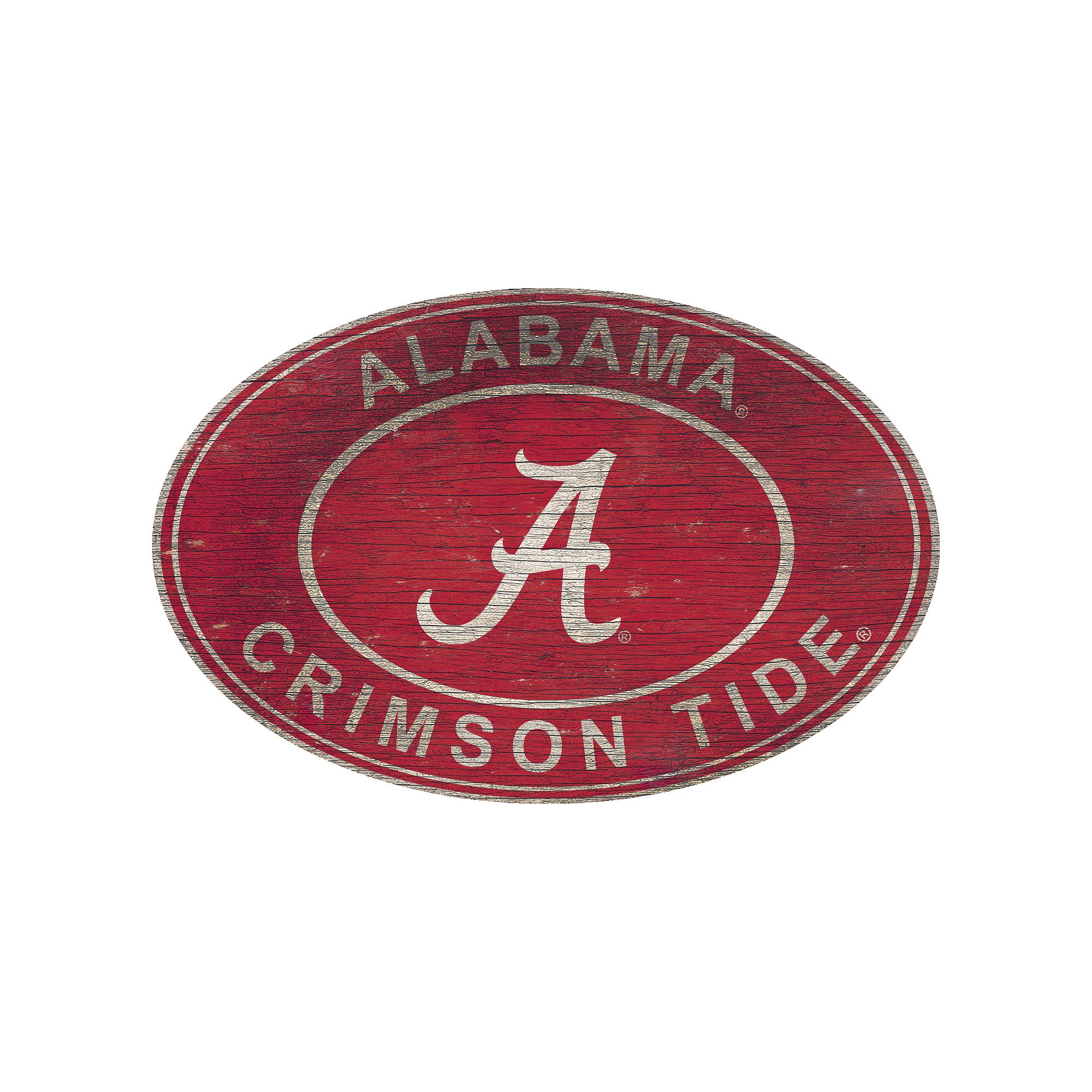 Alabama Crimson Tide Heritage Oval Wall Sign, Team