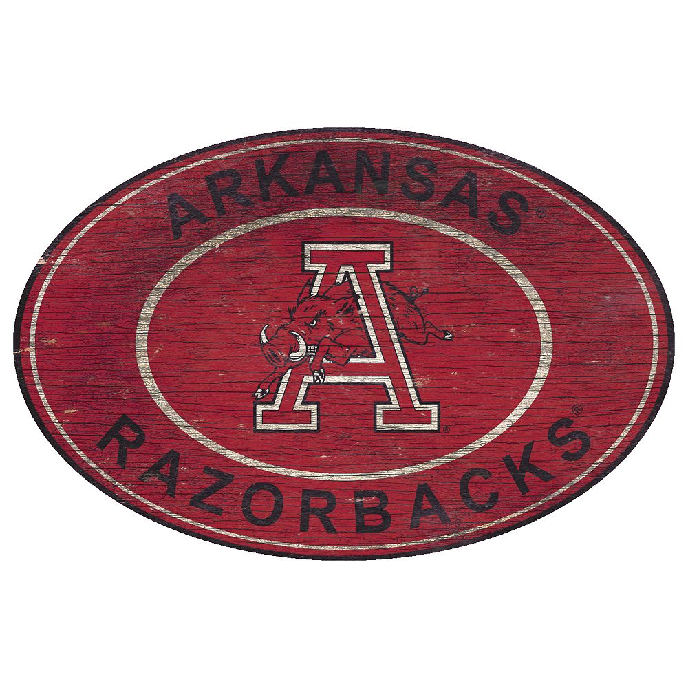 Arkansas Razorbacks Heritage Oval Wall Sign
