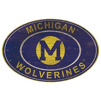 Michigan Wolverines Heritage Oval Wall Sign