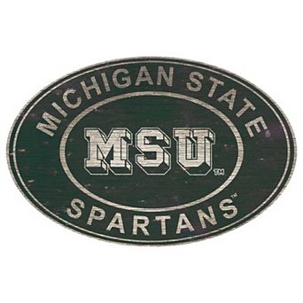 Michigan State Spartans Heritage Oval Wall Sign