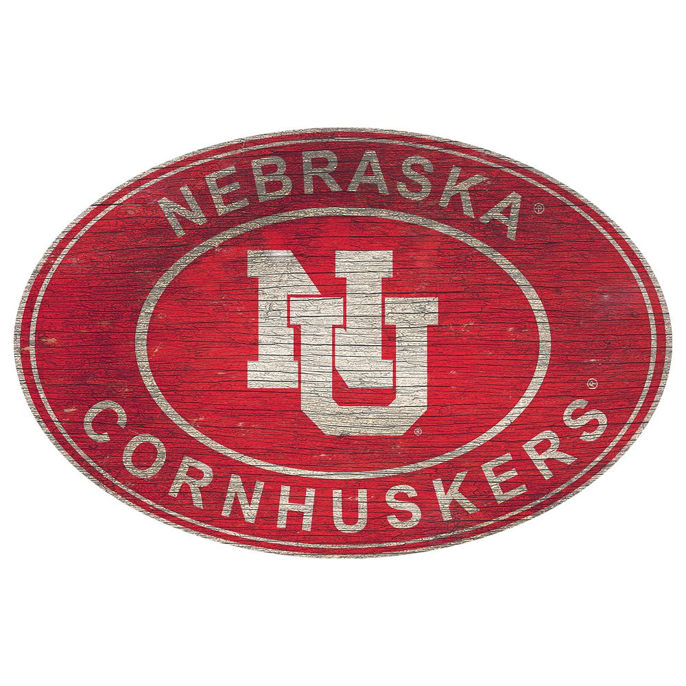 Nebraska Cornhuskers Heritage Oval Wall Sign