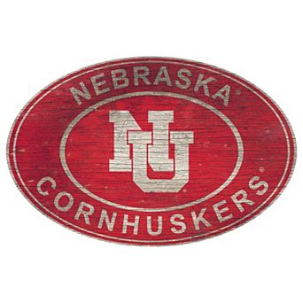 Nebraska Cornhuskers Heritage Oval Wall Sign