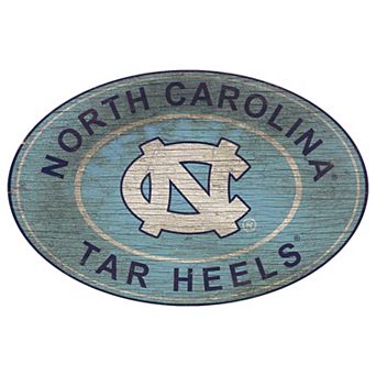 North Carolina Tar Heels Heritage Oval Wall Sign