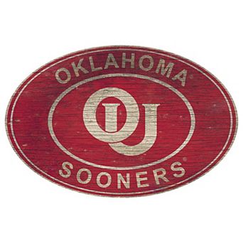 Oklahoma Sooners Heritage Oval Wall Sign