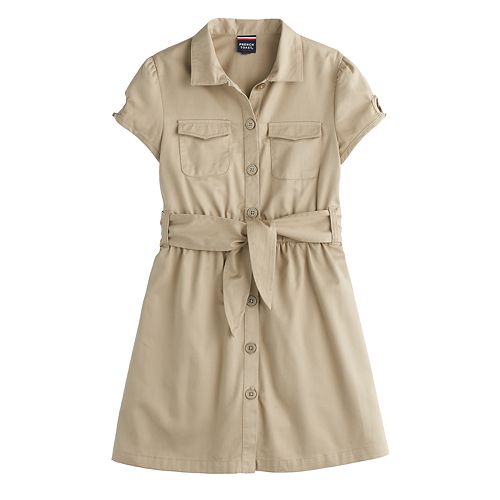 Girls 4 20 French Toast Belted Safari  Dress 