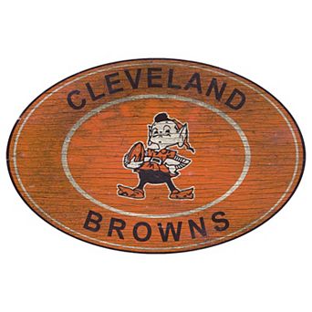 Cleveland Browns Heritage Oval Wall Sign