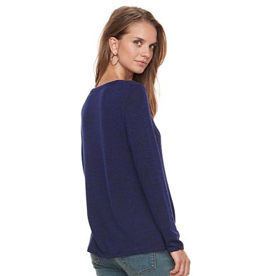 Petite Apt. 9® Embellished Scoopneck Sweater 