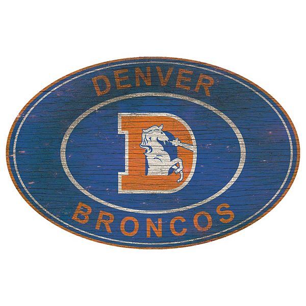 Denver Broncos Heritage Oval Wall Sign