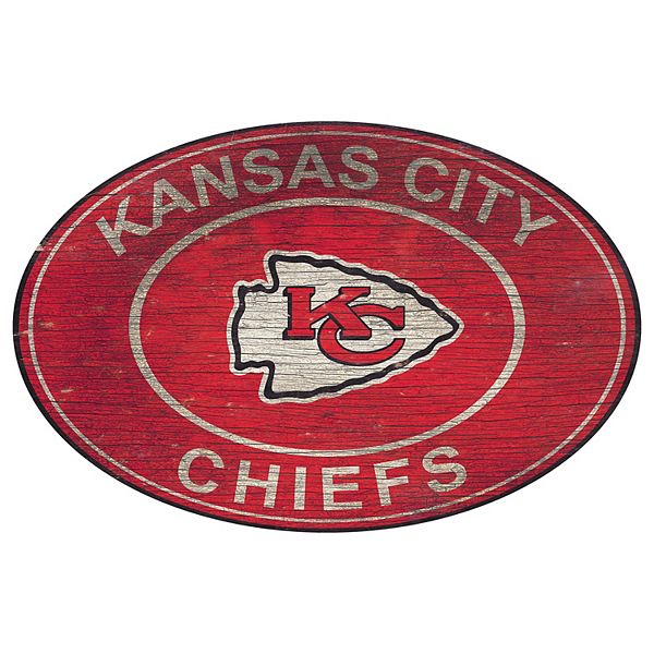 Kansas City Chiefs Heritage Oval Wall Sign