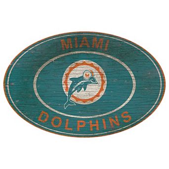 Miami Dolphins Heritage Oval Wall Sign