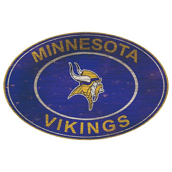 Minnesota Vikings Heritage Oval Wall Sign