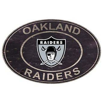 Oakland Raiders Heritage Oval Wall Sign