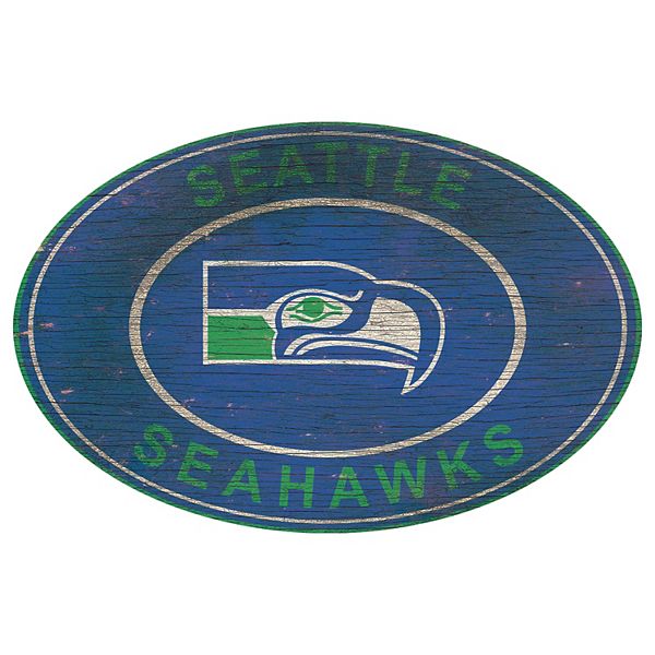 Seattle Seahawks Heritage Oval Wall Sign