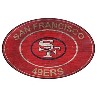San Francisco 49ers Heritage Oval Wall Sign