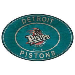 Detroit Pistons Heritage Oval Wall Sign