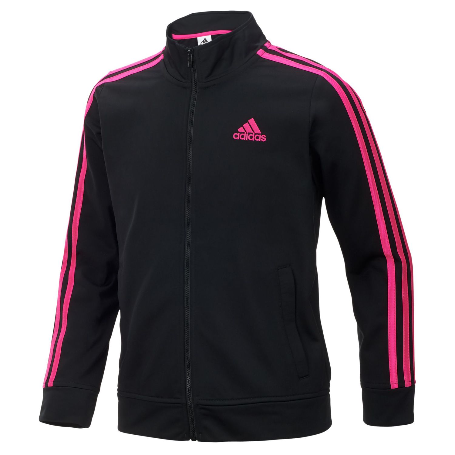 adidas jacket pink stripes