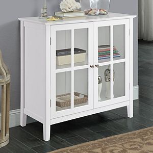 2-Door Window Pane Storage Cabinet