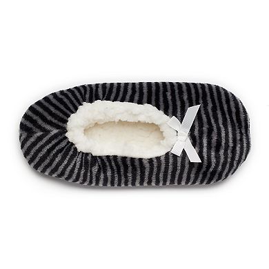 Women's Sonoma Goods For Life® Feeder Striped Fuzzy Babba Ballerina Slippers