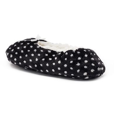 Women's Sonoma Goods For Life® Polka Dot Fuzzy Babba Ballerina Slippers