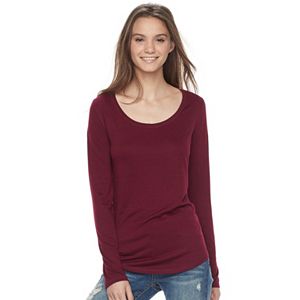 Juniors' Mudd® Scoopneck Tee