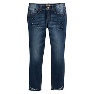 Girls 7-16 SO® Angled Hem Ankle Jeggings