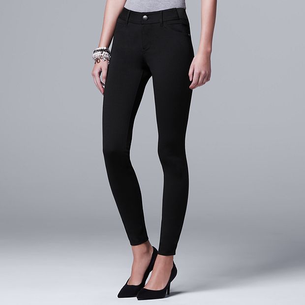 Women's Simply Vera Vera Wang Piped Seam Ponte Leggings