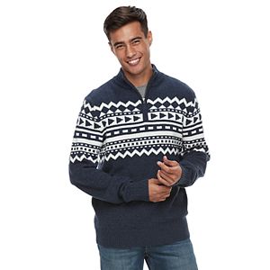 Men's Urban Pipeline® Geo-Pattern Quarter-Zip Sweater