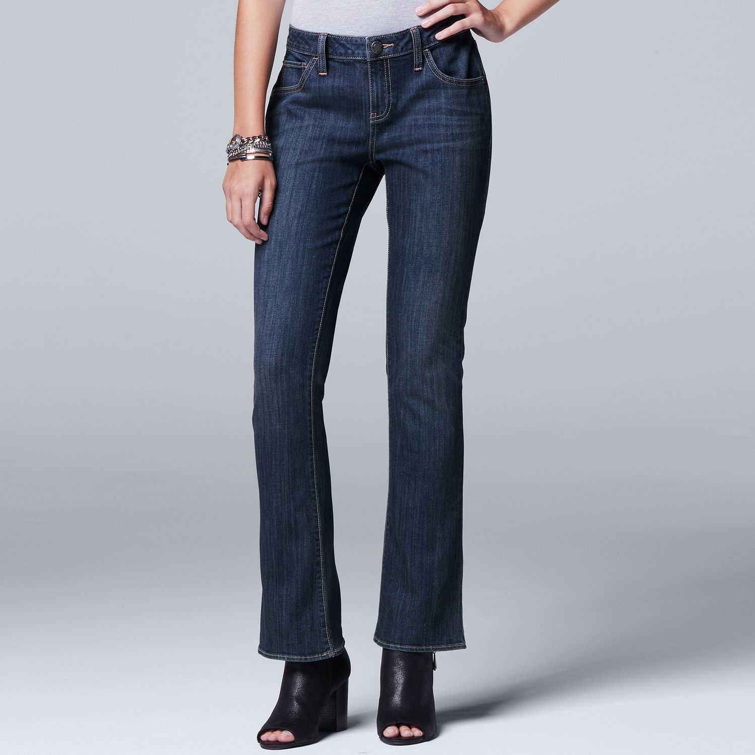 simply vera vera wang bootcut mid rise