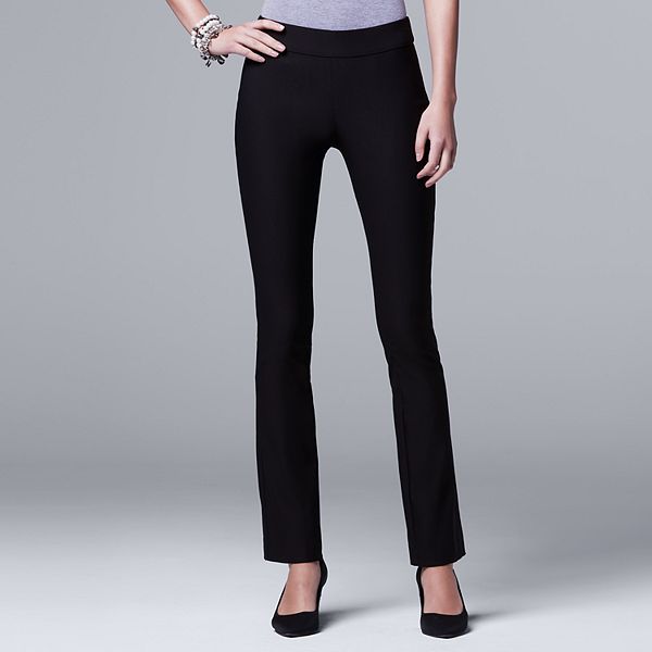 Women's Simply Vera Vera Wang Pull-On Ponte Bootcut Dress Pants