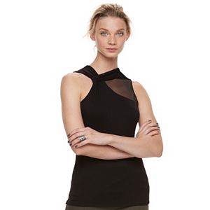 Women's Rock & Republic® Twist Mesh Tank