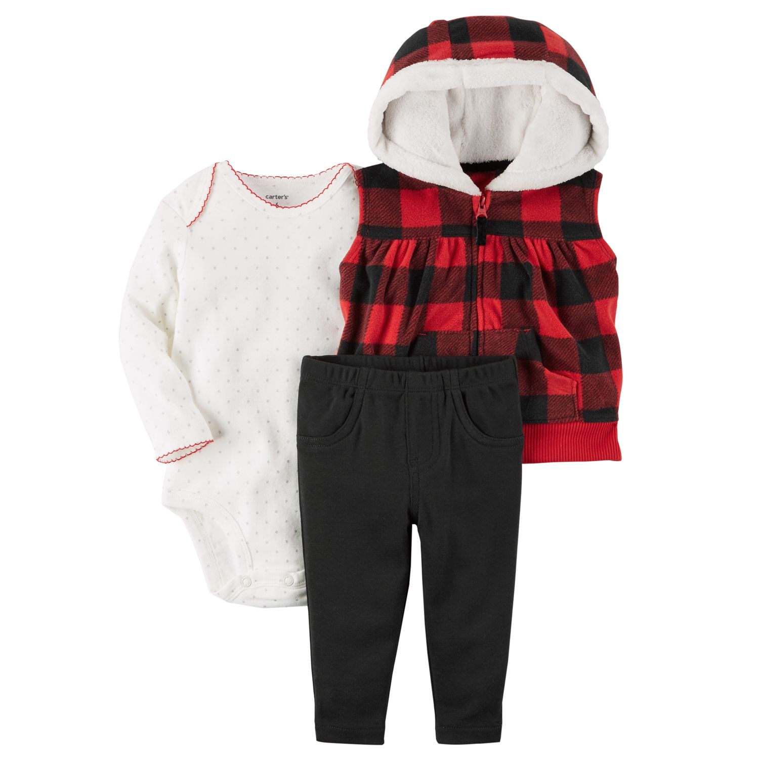carter's buffalo plaid vest