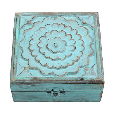 Stonebriar Collection Wood Box Table Decor