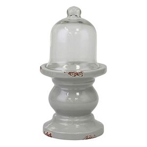 Stonebriar Collection Decorative Pedestal Cloche Table Decor